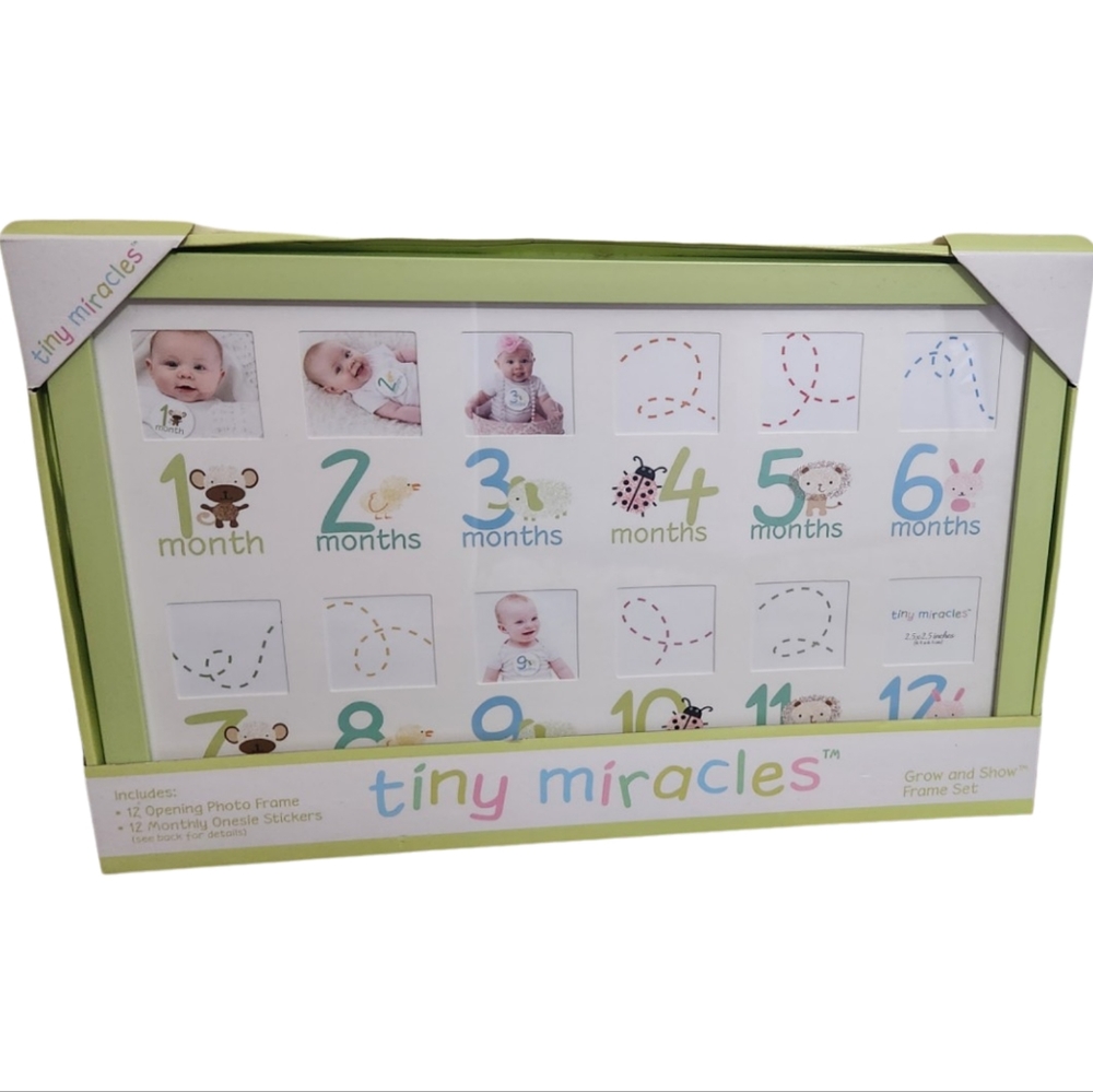 Tiny Miracles Birth thru 12 month Baby Photo Frame. NWT